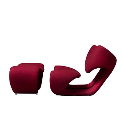 “Scultura 190″ armchair with footrest 1970′s