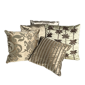 assorted cushions beige