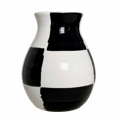 Black and white Bitossi ceramic vase