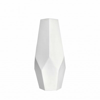 Ceramic white vase “diamond”