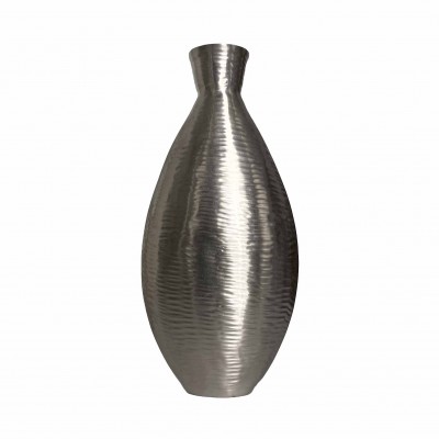 Oval metal vase