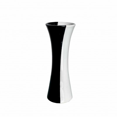 Black and white ceramic vase “double face”