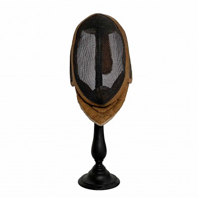 vintage fencing mask with hemp fabric