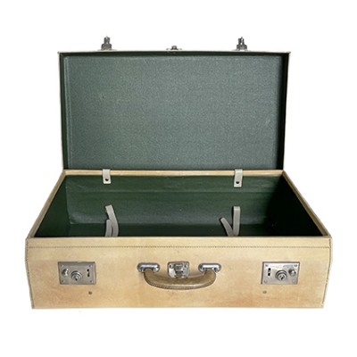 vintage vellum suitcase