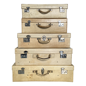 vintage vellum suitcases