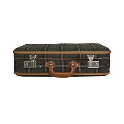 Vintage plaid suitcase