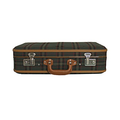 Vintage plaid suitcase