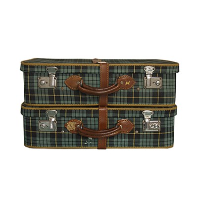 Vintage tartan suitcases