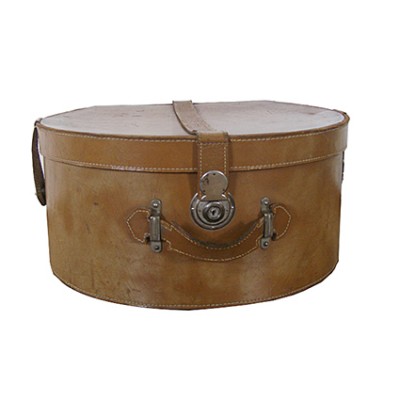 Vintage leather hatbox