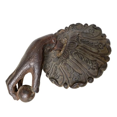 Old hand door knocker