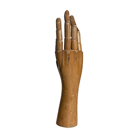 Vintage articulated wooden hand