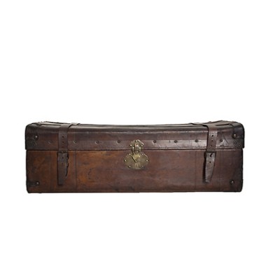 Antico Baule da viaggio in cuoio primi ’900
