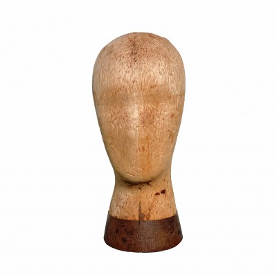 antique balsa wood millinery head