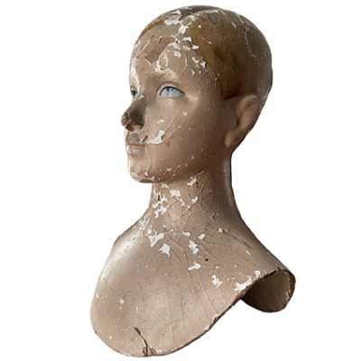 Antique Decorative Early 20thC Mannequin Head by Siegel & Stockman Paris