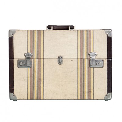 vintage edged  luggage with strips