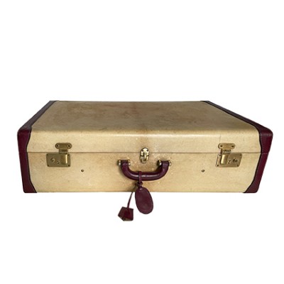 italian vintage vellum suitcase ’60