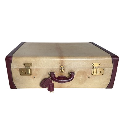 italian vintage vellum suitcase ’60