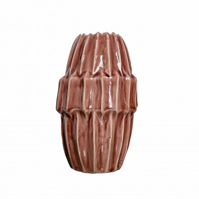 dark pink ceramic vase
