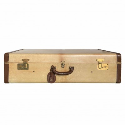 valigia vintage in pergamena
