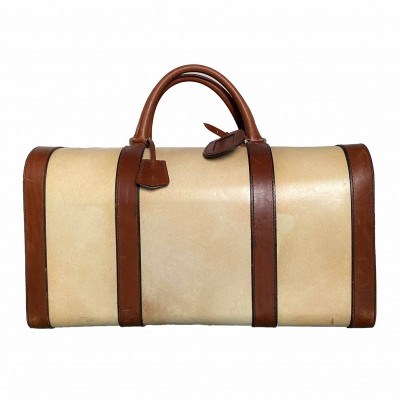 vintage vellum duffel bag