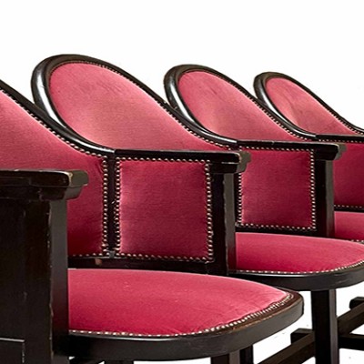 antique Thonet theatre armchairs