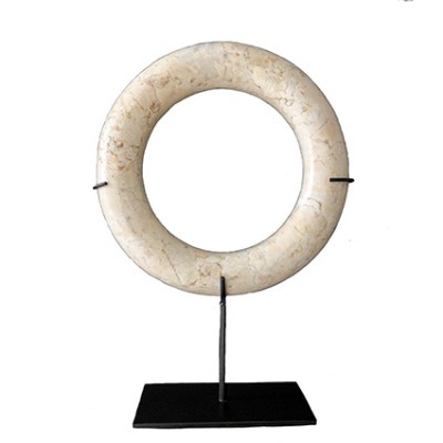 Large Solid Marble Ring with Stand