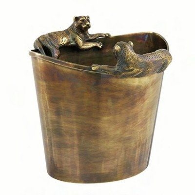 Secchiello porta vino in ottone