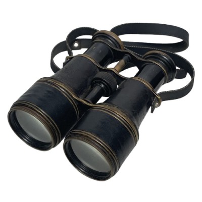 Binocolo di ottone  rivestito in pelle vintage
